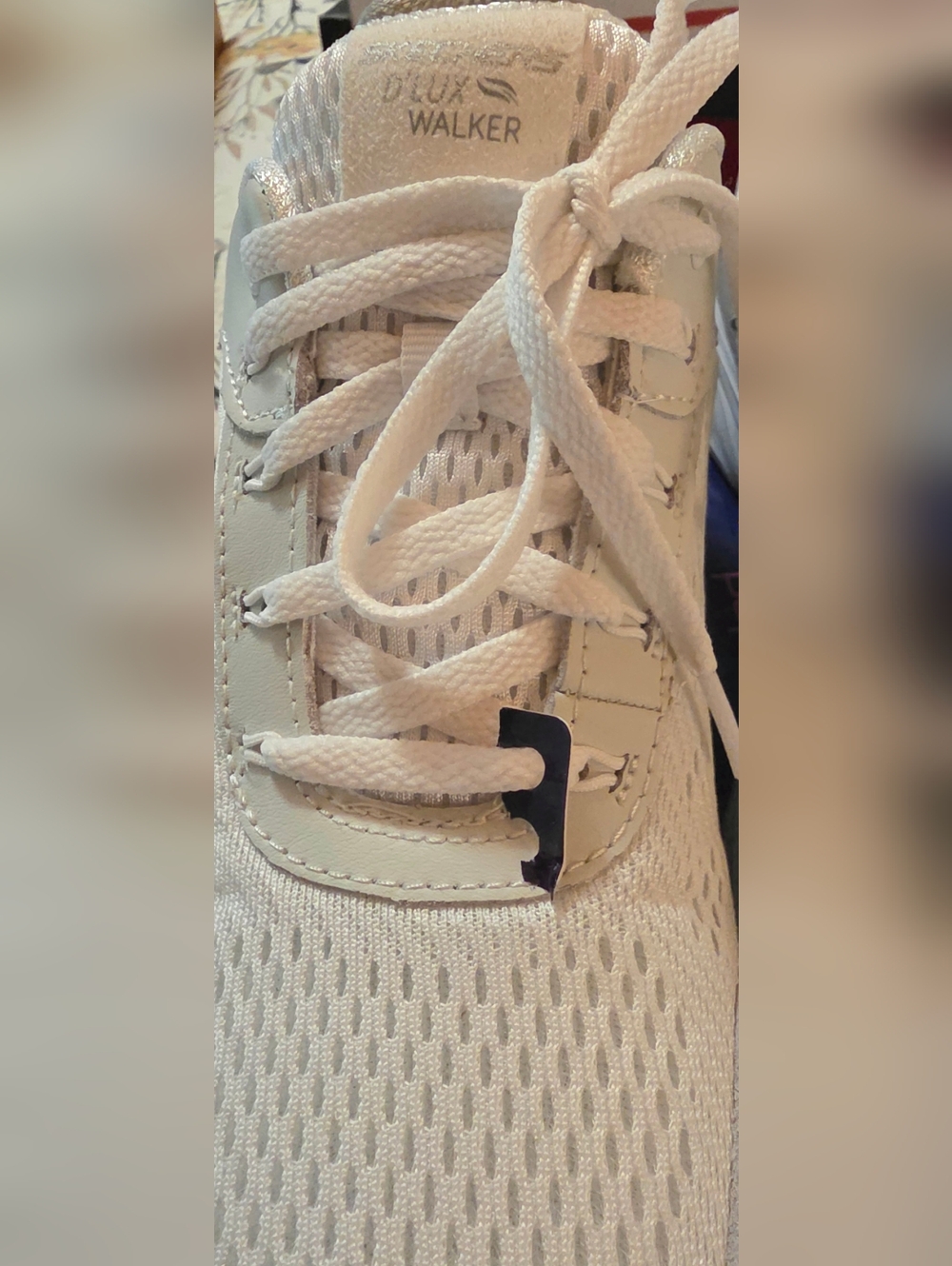Skechers D'Lux Walker Women's White Athletic Sneakers - Picture 4 of 9